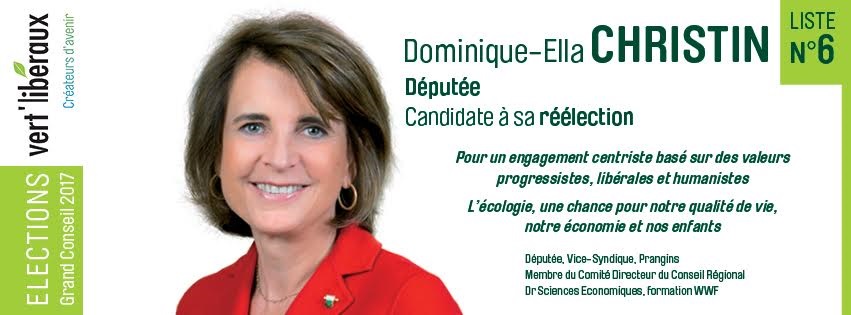 Dominique-Ella Christin Candidate a sa reelection au Grand Conseil